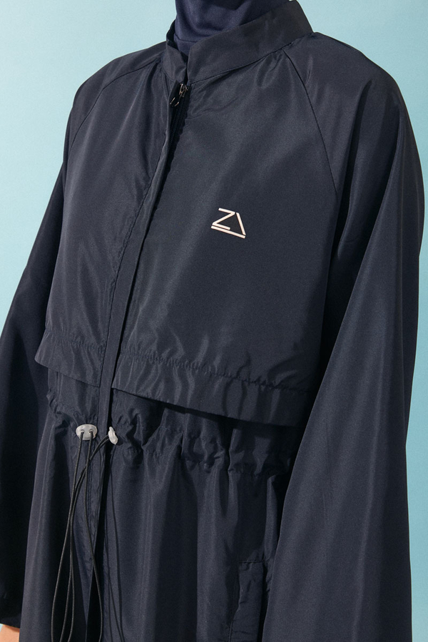 Classic Modest Swimsuit Set Navy - 7