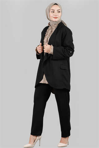 Classic Pants Jacket Set Black - 1