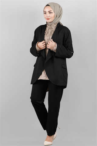 Classic Pants Jacket Set Black - 2