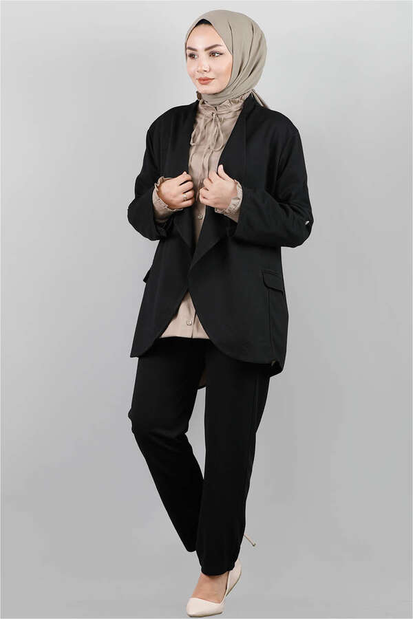 Classic Pants Jacket Set Black - 2