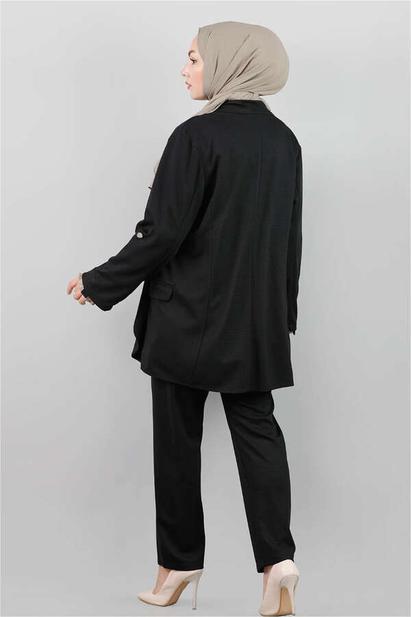 Classic Pants Jacket Set Black - 4