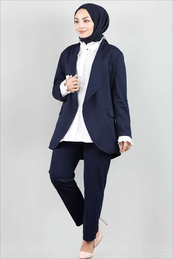 Classic Pants Jacket Set Navy Blue - 2