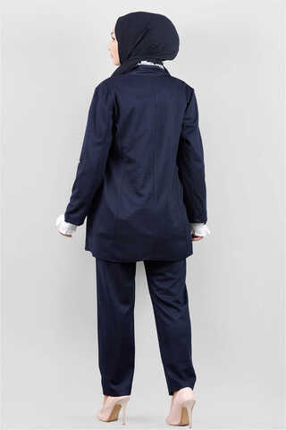Classic Pants Jacket Set Navy Blue - 5