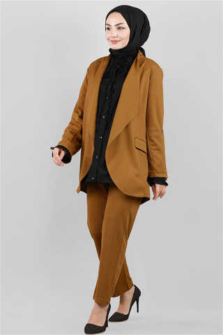 Classic Pants Jacket Set Tan - 1