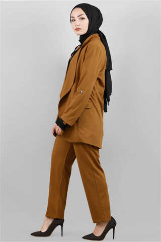 Classic Pants Jacket Set Tan - 3