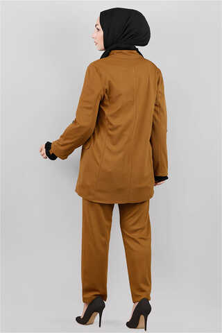 Classic Pants Jacket Set Tan - 5