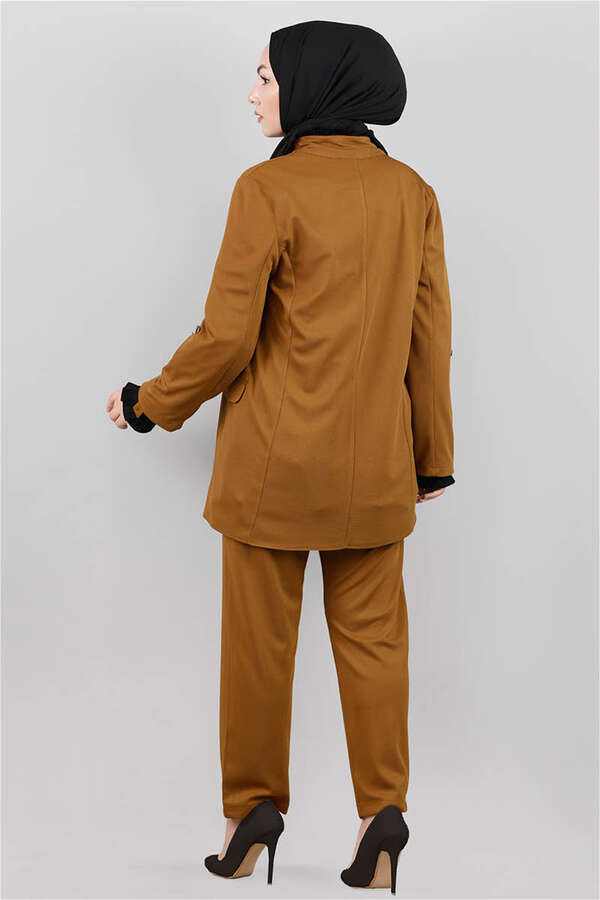 Classic Pants Jacket Set Tan - 5