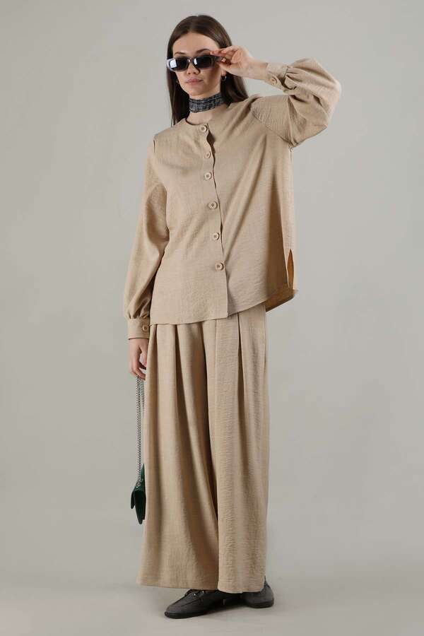 Classic Shirt Suit Beige - 1