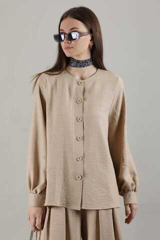 Classic Shirt Suit Beige - 4