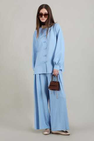 Classic Shirt Suit Light Blue - 3
