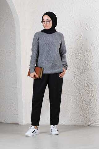 Classic Short Knitwear Sweater Gray - 2