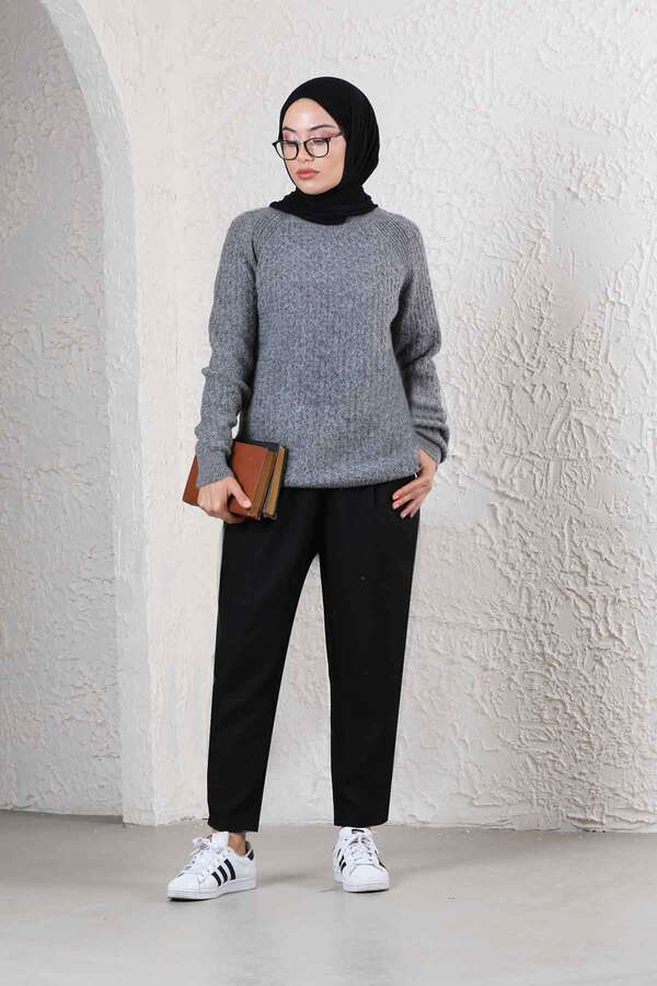 Classic Short Knitwear Sweater Gray - 2