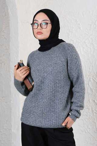 Classic Short Knitwear Sweater Gray - 1