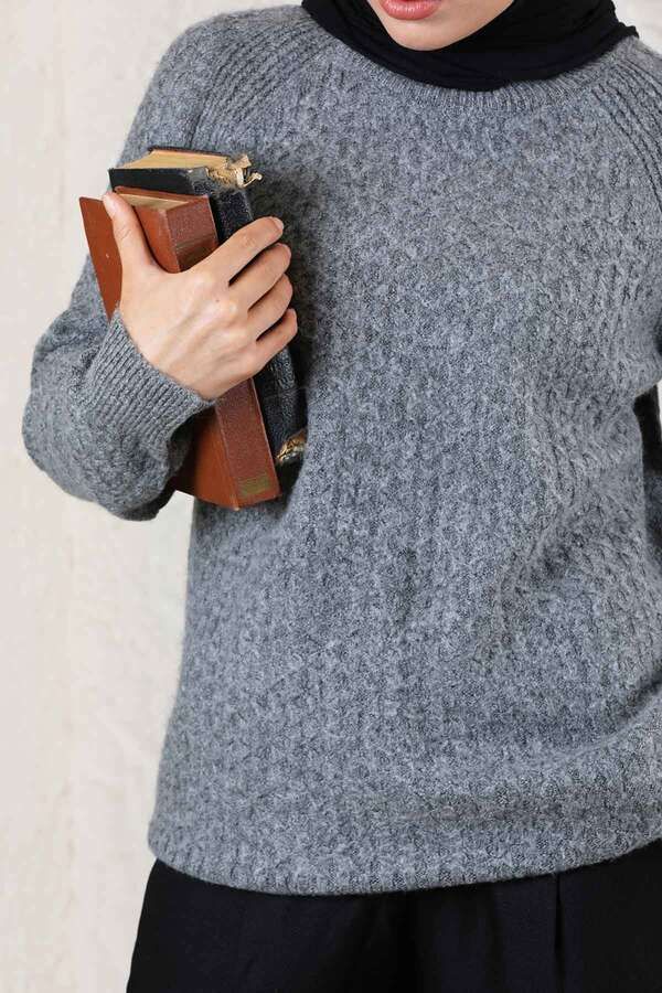Classic Short Knitwear Sweater Gray - 3