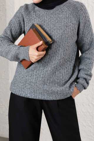 Classic Short Knitwear Sweater Gray - 4