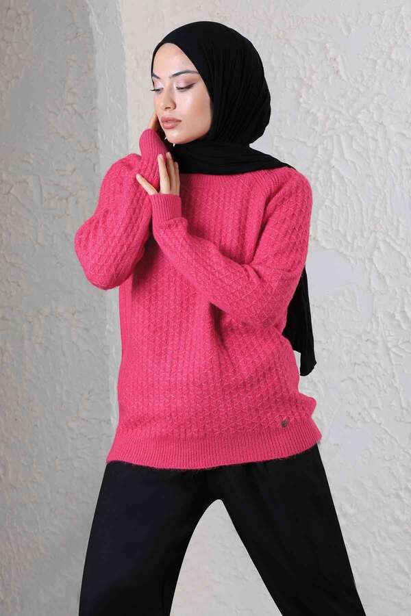 Classic Short Knitwear Sweater Pink - 3