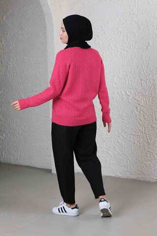 Classic Short Knitwear Sweater Pink - 4