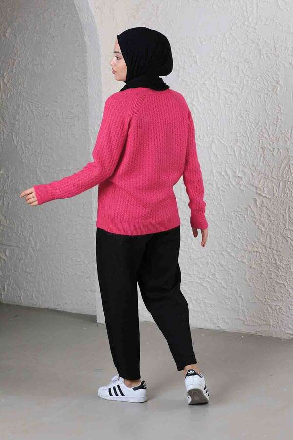 Classic Short Knitwear Sweater Pink - 4