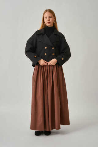 Classic Short Trench Coat Black - 4