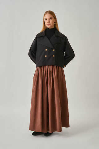 Classic Short Trench Coat Black - 5