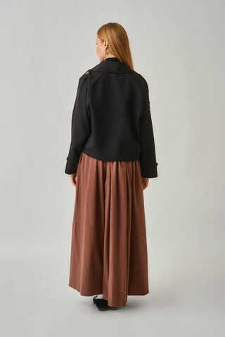 Classic Short Trench Coat Black - 7