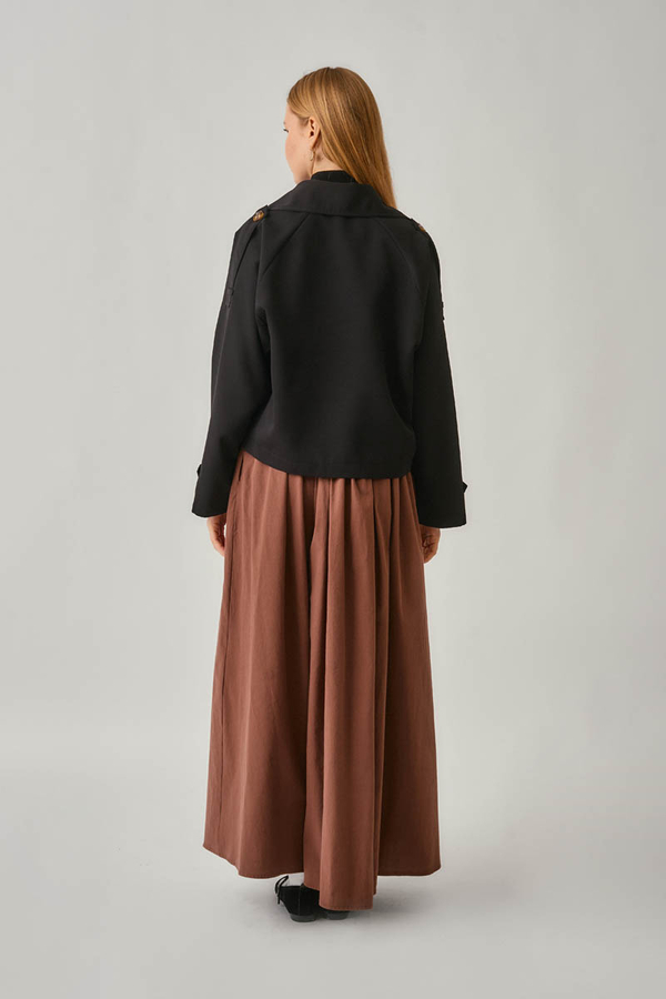 Classic Short Trench Coat Black - 7