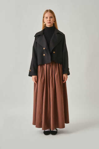 Classic Short Trench Coat Black - 12