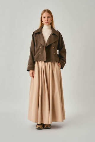 Classic Short Trench Coat Brown - 1