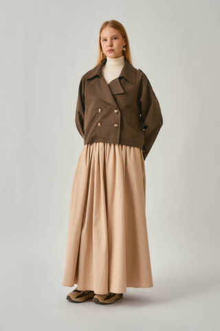 Classic Short Trench Coat Brown - 3