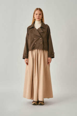 Classic Short Trench Coat Brown - 4