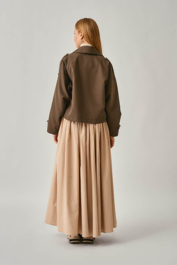 Classic Short Trench Coat Brown - 10