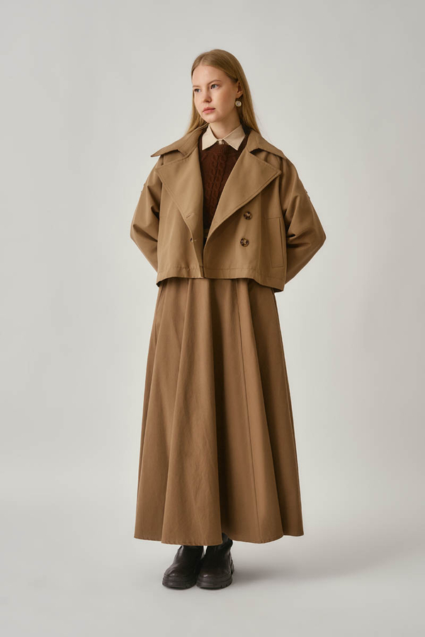 Classic Short Trench Coat Camel - 3