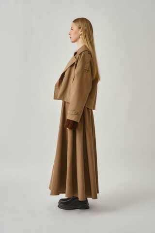 Classic Short Trench Coat Camel - 4