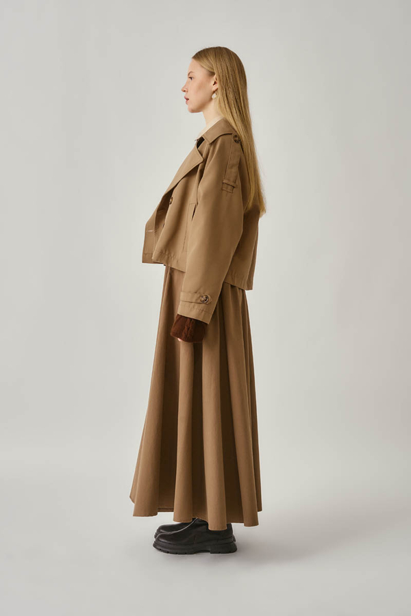 Classic Short Trench Coat Camel - 4