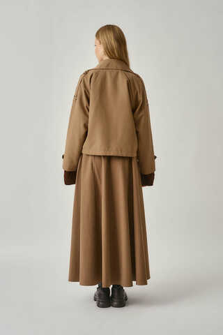 Classic Short Trench Coat Camel - 7