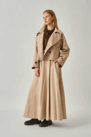 Classic Short Trench Coat Stone - 5