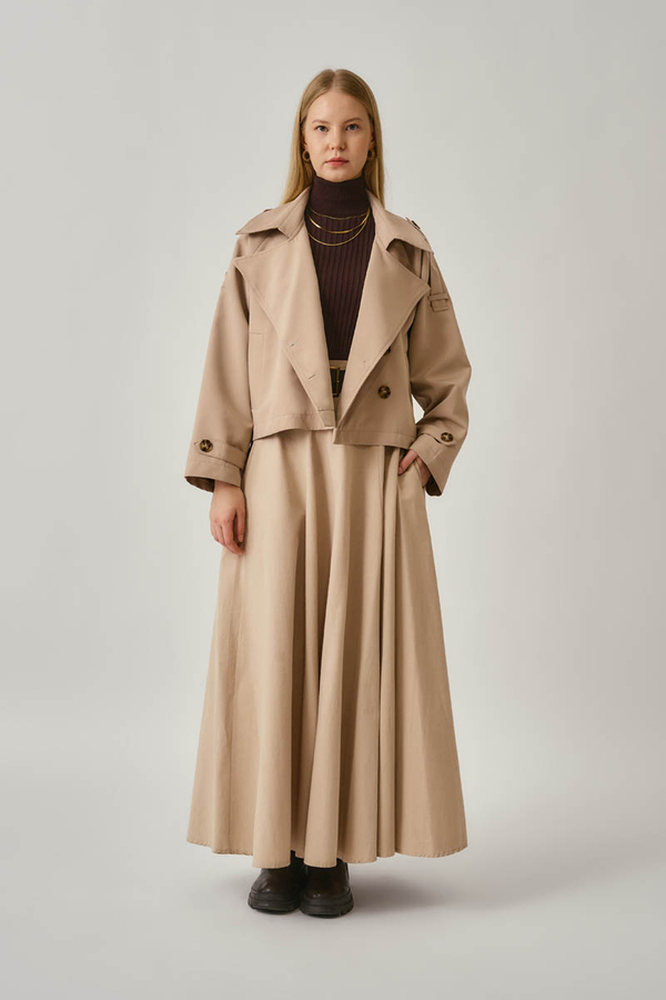 Classic Short Trench Coat Stone - 6