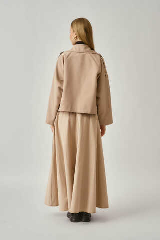 Classic Short Trench Coat Stone - 12