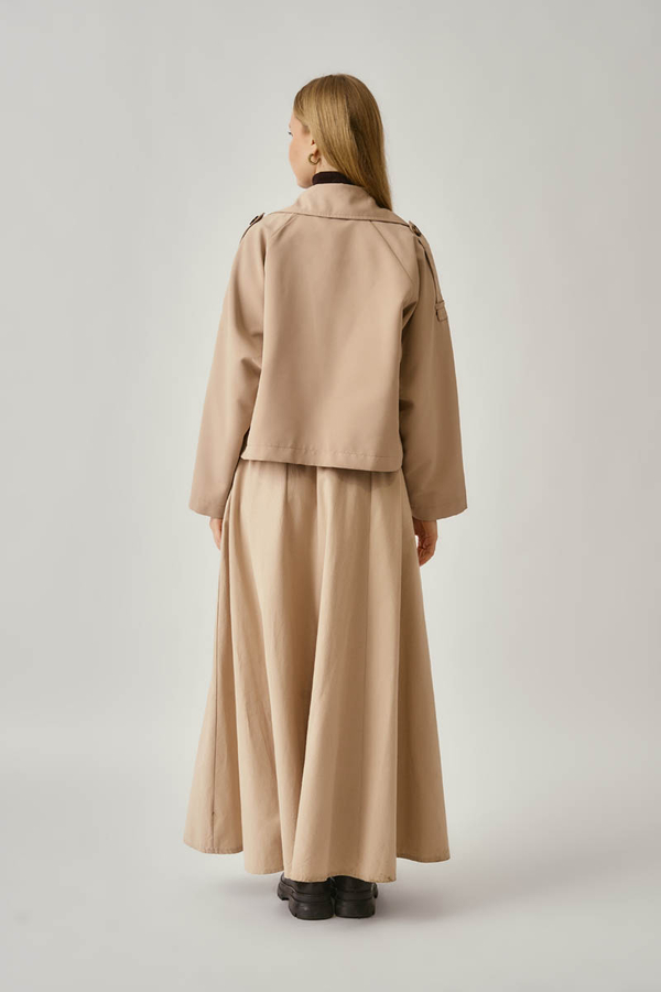 Classic Short Trench Coat Stone - 12