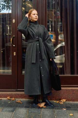 Coat with Dart Detail Anthracite - 8