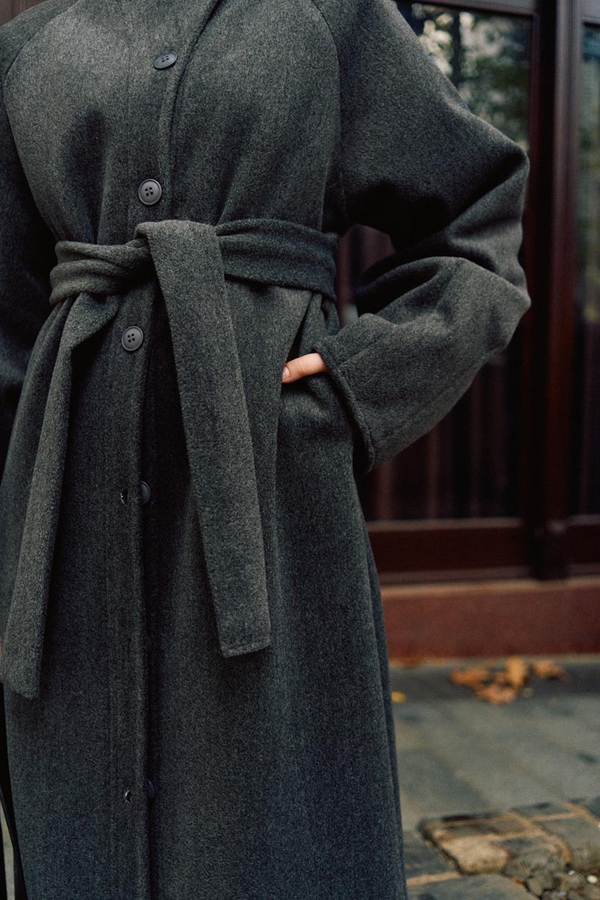 Coat with Dart Detail Anthracite - 9