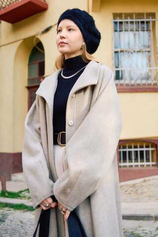 Coat with Dart Detail Stone - 5