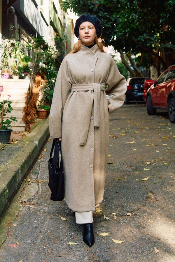 Coat with Dart Detail Stone - 7