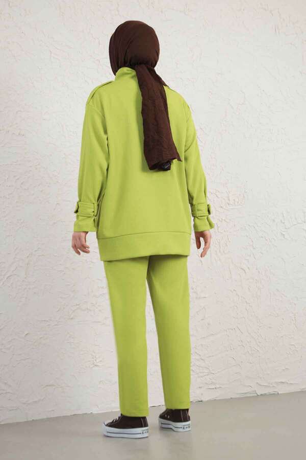 Buckled Collar Double Suit oil green - 5