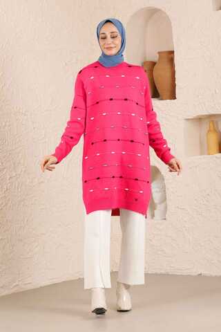 Colored Striped Sweater Pink - 2