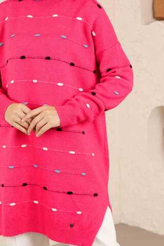 Colored Striped Sweater Pink - 5