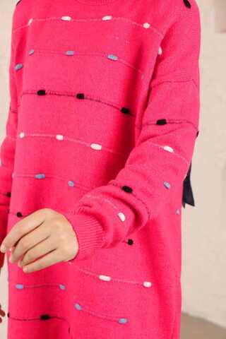 Colored Striped Sweater Pink - 6