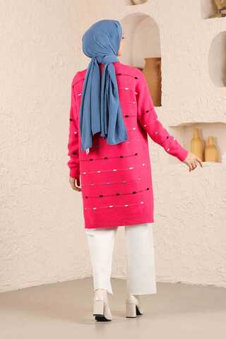 Colored Striped Sweater Pink - 7