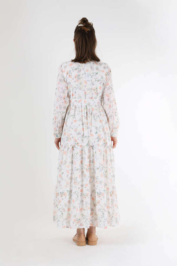 Cotton Floral Dress Salmon - 5