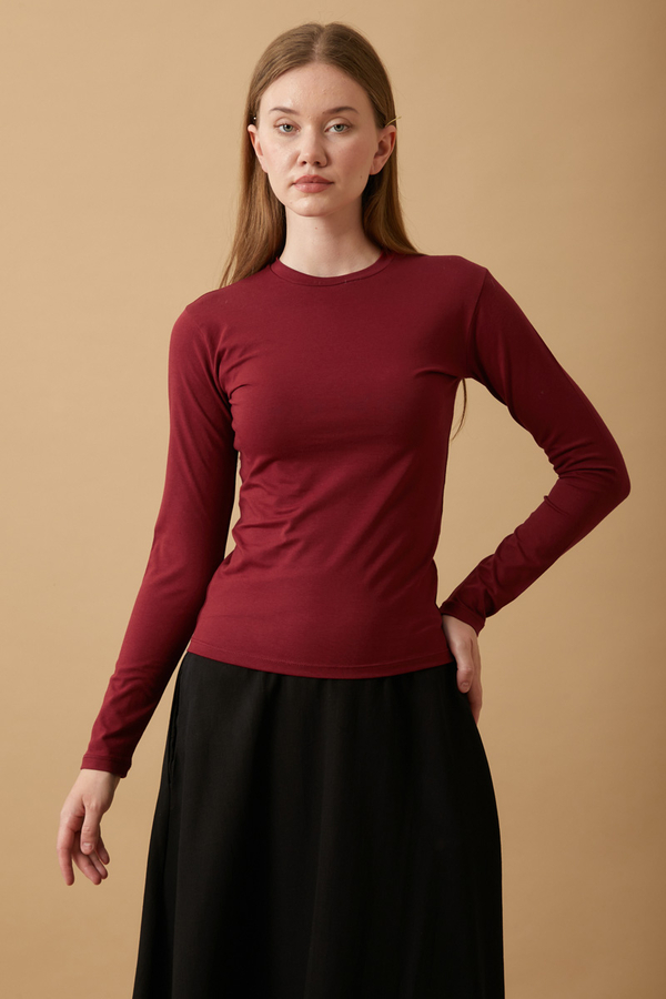 Cotton Long Sleeve Body Advantage Pack (Bordeaux-Dark Taupe-Navy) - 2